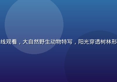红桃视频纪录片在线观看，大自然野生动物特写，阳光穿透树林形成光束，画面震撼